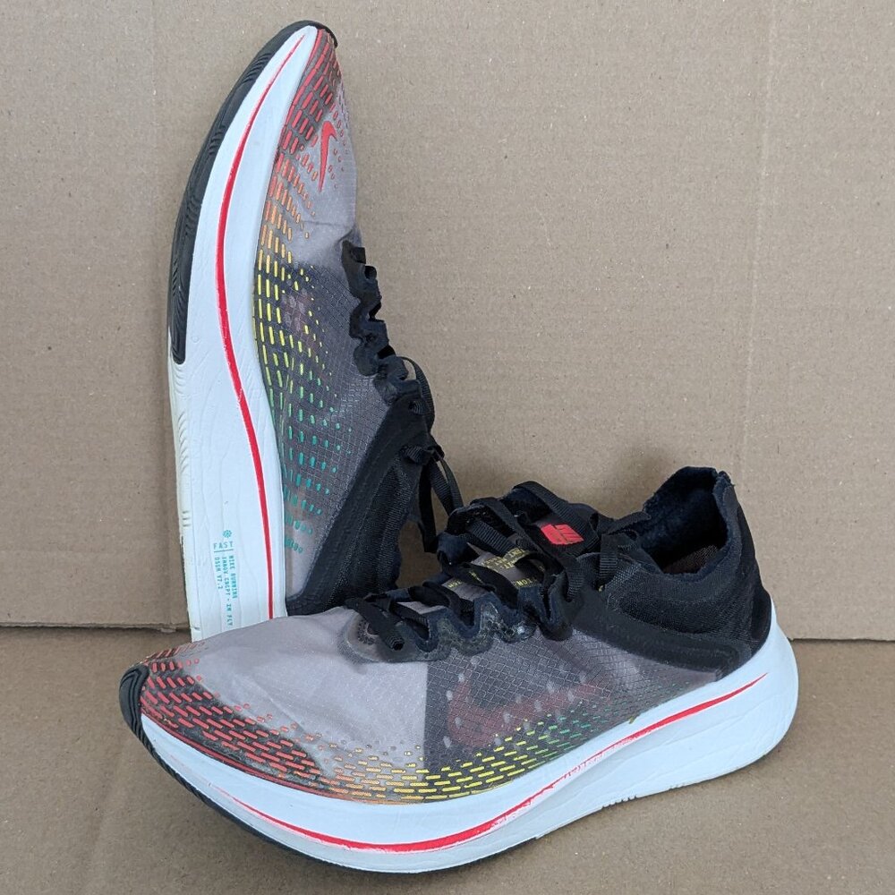 Nike Zoom Fly Sp Fast 'Black Red Orbit Green' BV6105 001 Mens Size 9.5 . - Picture 4 of 14